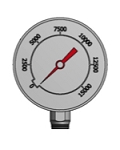 Huck® 507299 Tool Part, Pressure Gauge 10000 psi/200 Bar